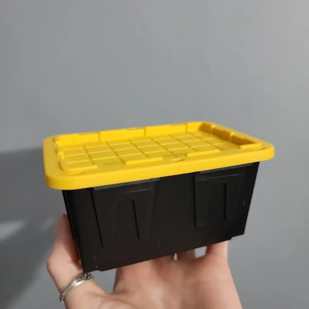 Lowes Black/Yellow Teeny Tiny Tote with TEAL Mini Teeny Tiny Lowe’s Bucket w/lid